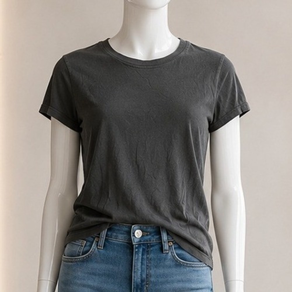 UGG Womens T-Shirt Black Cotton Modal Short Sleeve Crew Neck RTW Size M